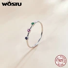 Wostu кольца реальные 925 пробы Серьги-Подвески с цветочным украшением из чистого Снежинка разомкнутые кольца для Для женщин изысканные вечерние ювелирные подарок DXR715