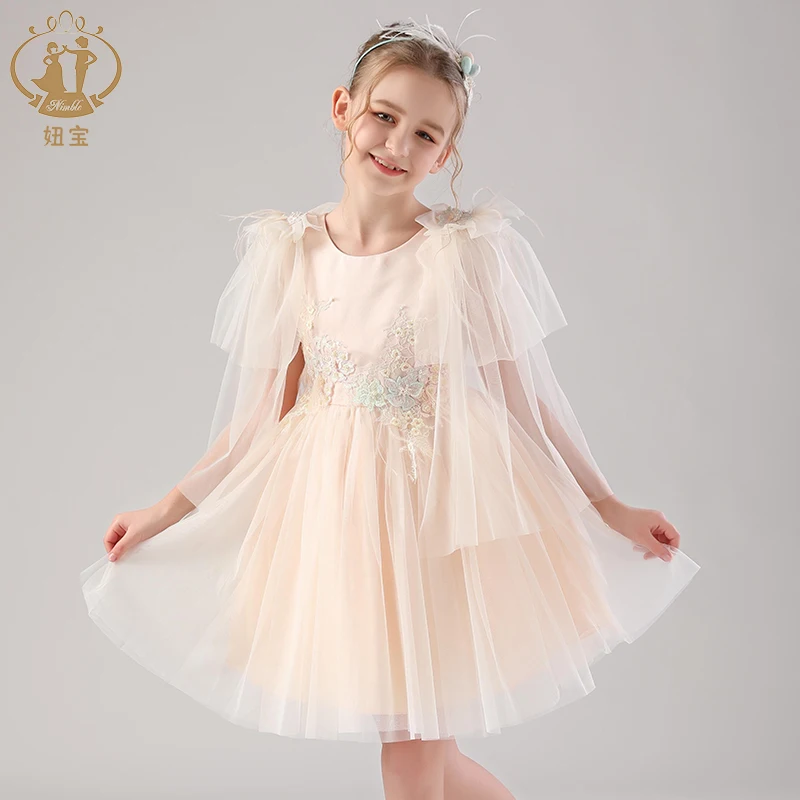 Платье для девочки с вышивкой Nimbel Princess элегантное дизайнерское платье бусинами