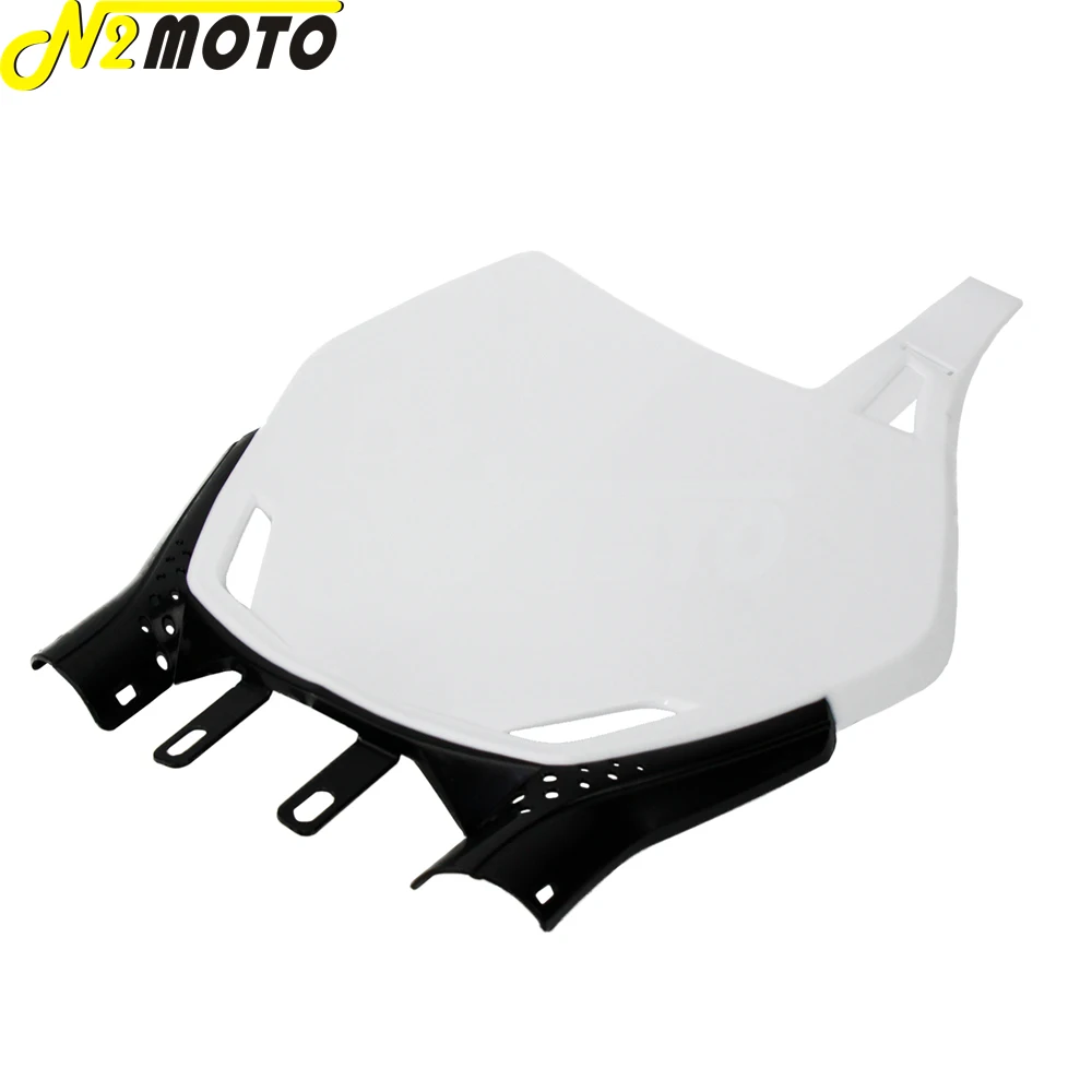 Передние таблички с номером мотоцикла универсальные белые и черные для Kawasaki Suzuki