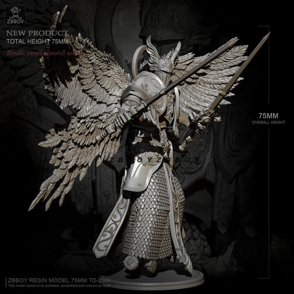 H75mm 1/24 Смола Модель наборы Фигурка DIY игрушка Самосборная TD-2569