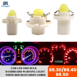 Светодиодные лампы B8.3D B8.4D B8.5D COB 1 SMD, 12 В постоянного тока, 10 шт., боковые индикаторы для салона, приборной панели, чтения автомобильных фар, вождения, 40 люмен