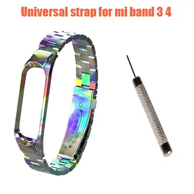 Style 2 with tool Металлический ремешок для mi Band 4 3 ремешок Xiao mi браслет из нержавеющей стали mi Band 3 4 ремешок для mi Band 4 3 браслеты Pulseira - Цвет: Style 2 with tool
