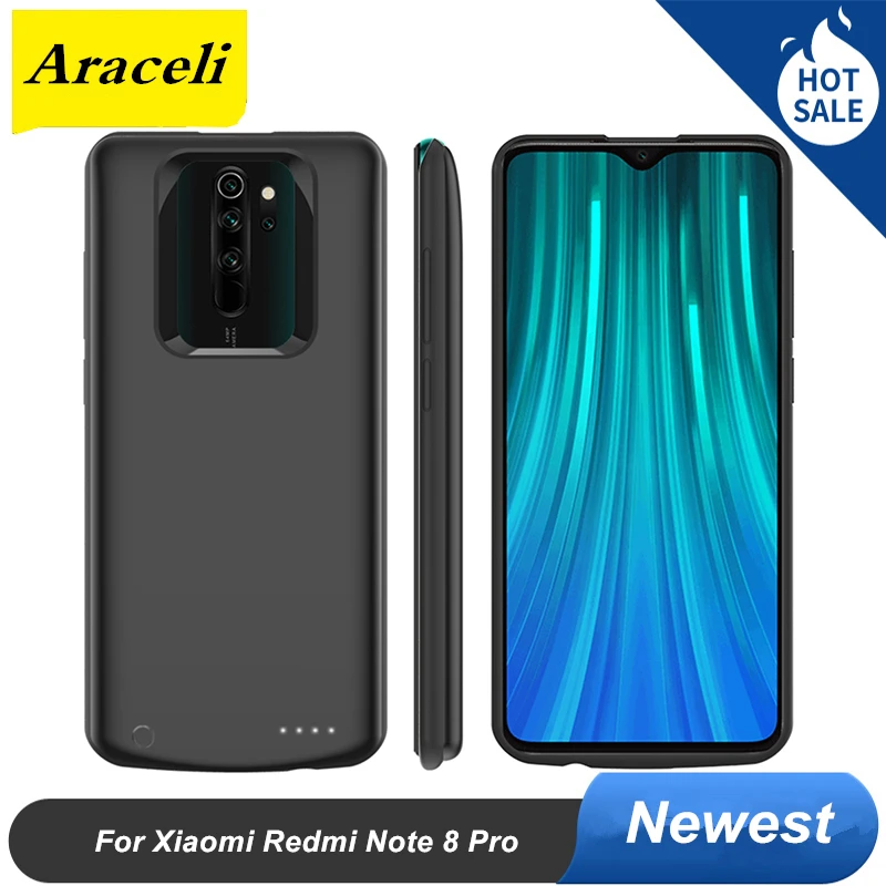 Araceli чехол для аккумулятора Xiaomi Redmi Note 8 Pro 6500 мАч умное Резервное зарядное