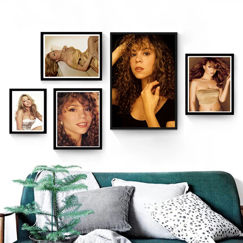 

Mariah Carey Sexy Singer Art Poster Canvas Oil Painting Living Room Furniture Bedroom Decorative Wall Painting