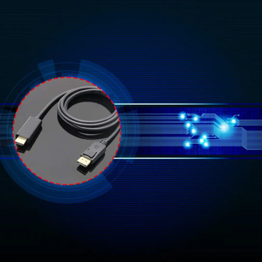 Супер длинный 1 8 метров Дисплей Порты и разъёмы DP мужчина к совместимому с HDMI