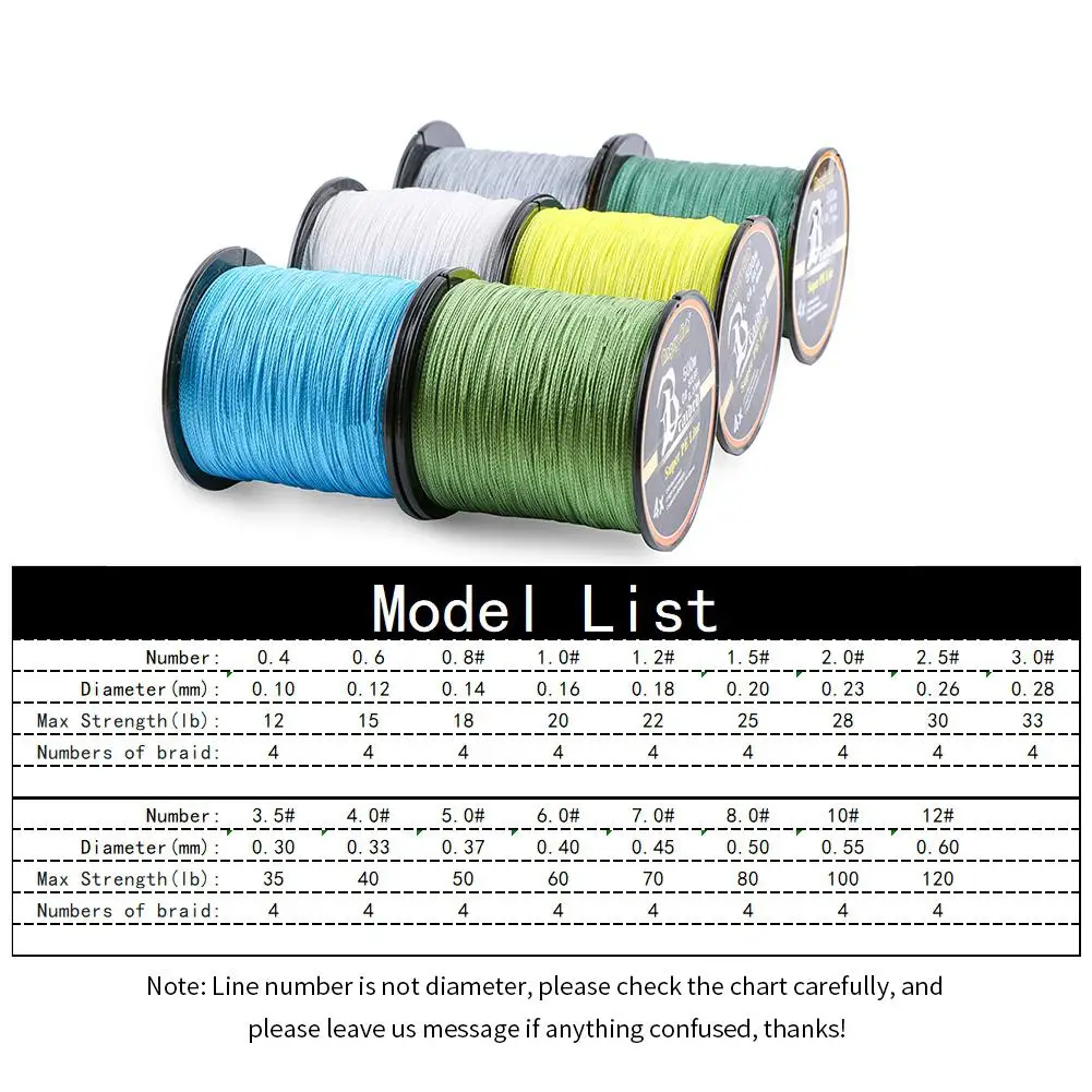 

Advanced Professional 500m/547yds 4braid Solid Color Braided Fish Line - Dark Green Material: Ultra-high density polyethylene