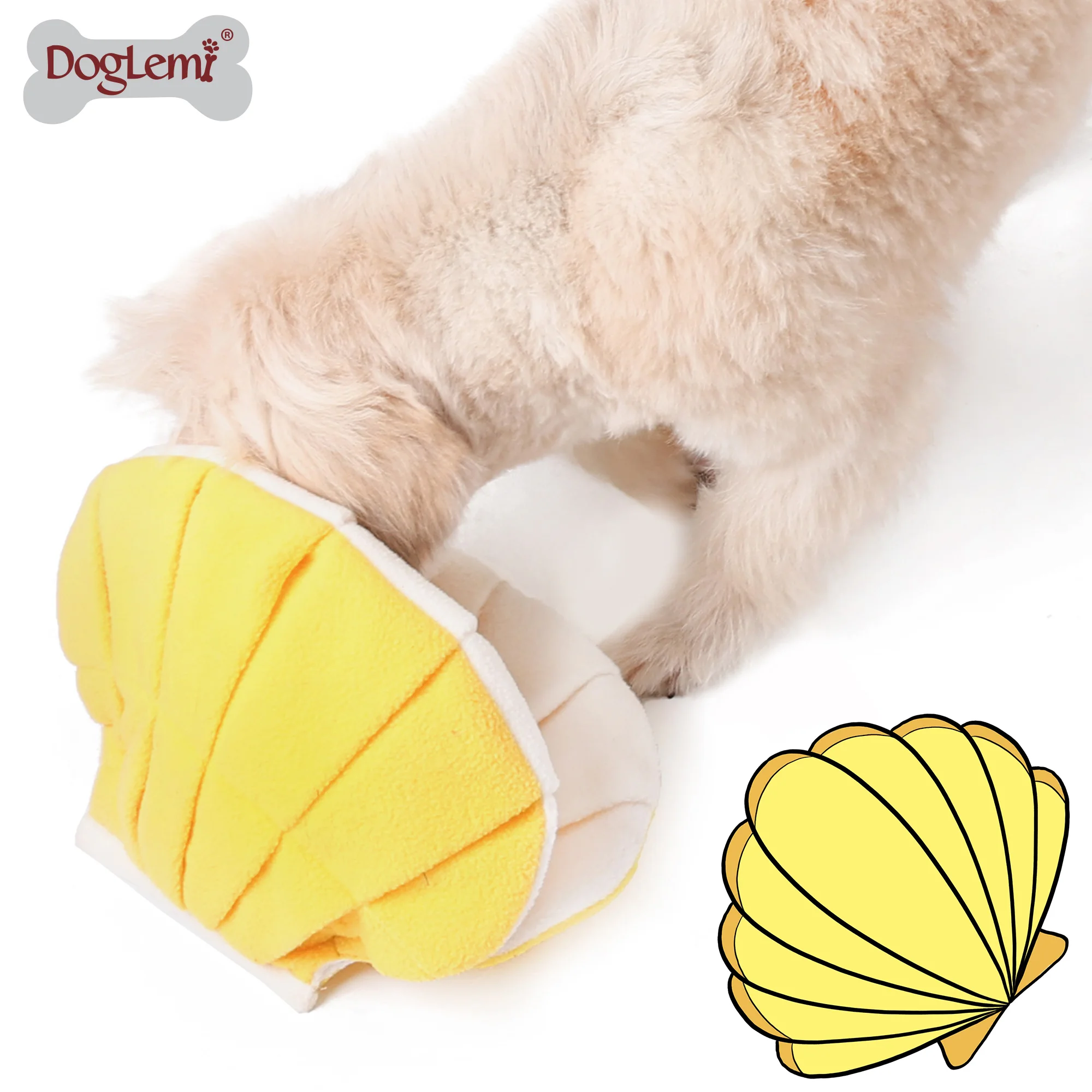 

Shell Design Pet Chew Toy Snuffling IQ Training Dog Toys Snuffle Puzzle Dog Feeding Toy Pet Products