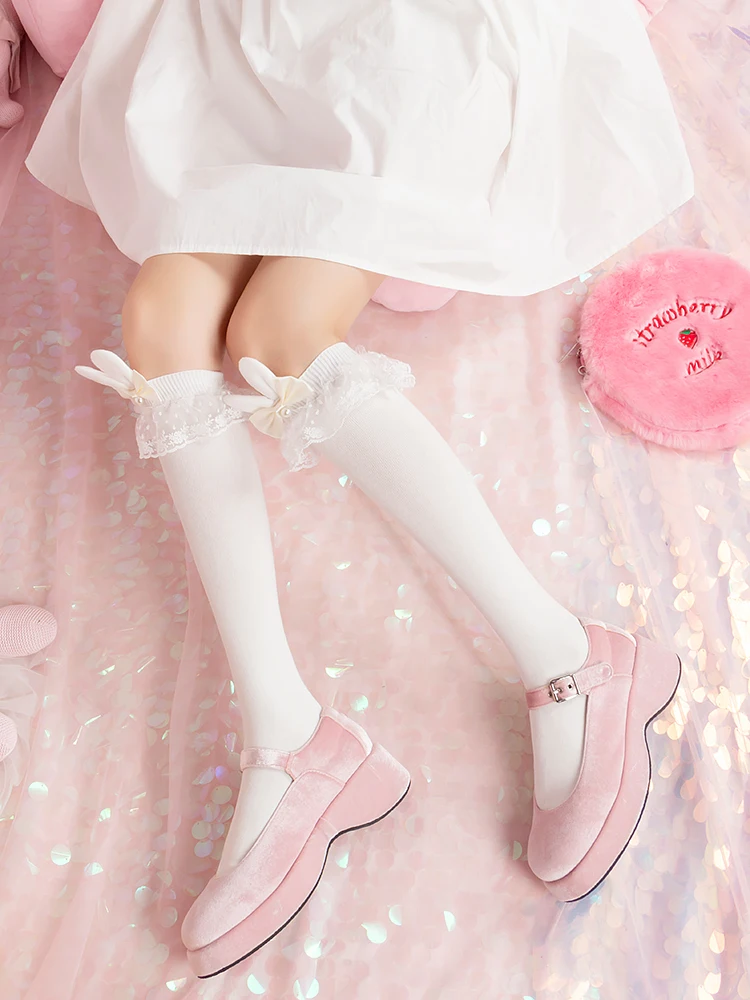 Благородные носки оригинальный * Кролик воспринимаемые Miss кружевные хлопковые с