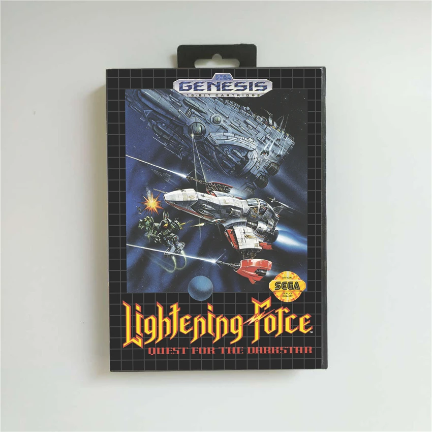 

Lightening Force - USA Cover With Retail Box 16 Bit MD Game Card for Sega Megadrive Genesis Video Game Console