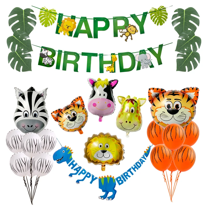 

Safari Jungle Party Animal Banner Dinosaur Rubber Bracelet Baby Shower Boy Girls Birthday Party Decorations Kids Party Supplies