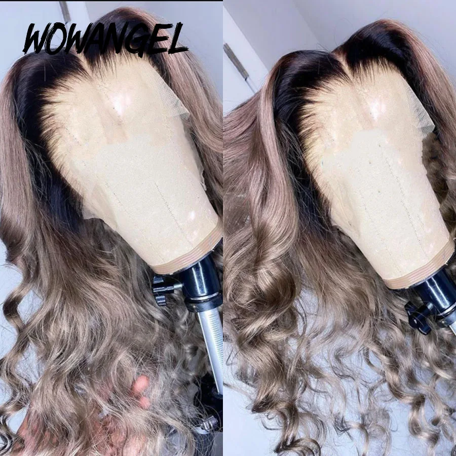 

Colored Ombre Honey Blonde 13X6 Full Wig Lace Front Human Hair Wig 180% Density Body Wave Pre Plucked Bleached Knots Lace Wigs