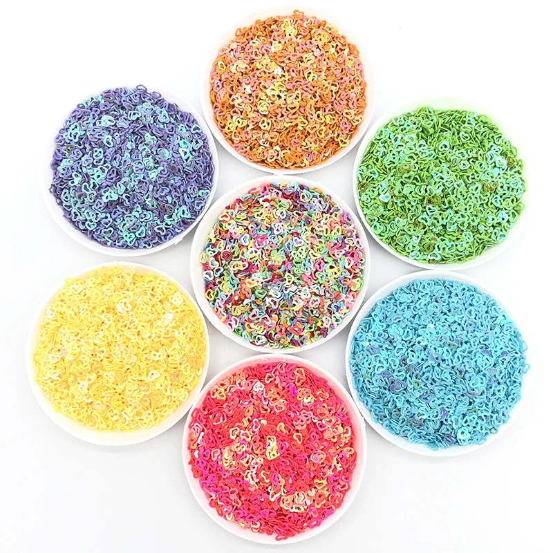 20g выбитое сердечко свободные тесьма с пайетками для шитья Ремесло ПВХ маникюра и