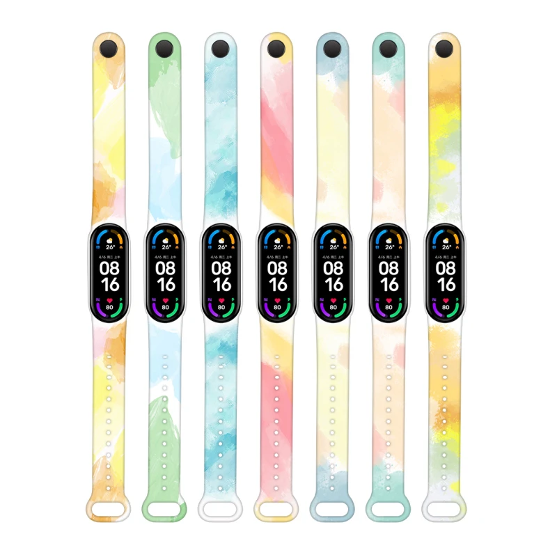 

New Strap For Xiaomi Mi Band 6 5 Soft Silicone Wristband Multi-color Replacement Belt Bracelet on Miband 6 Miband 5 Straps Band