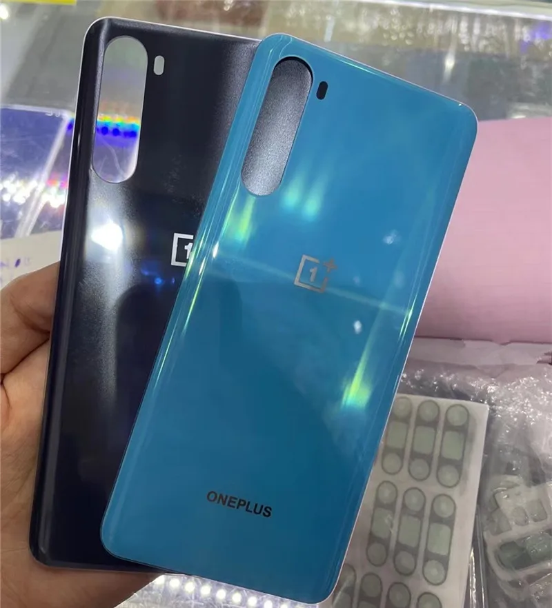 

Задний Корпус для Oneplus Nord один 5G 6,44 "плюс задняя дверь Батарея крышка Стекло Ремонт Замена чехол + логотип или следы клея