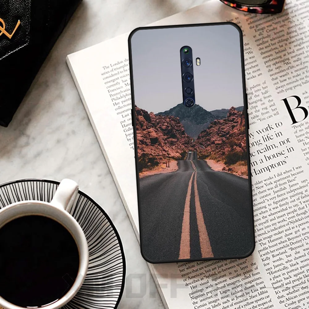 Мягкий черный чехол для телефона BaweiTE Mountain highway OPPO R9 R9S 9S PLUS 11 plus 11S 15 Normal 17 17pro |