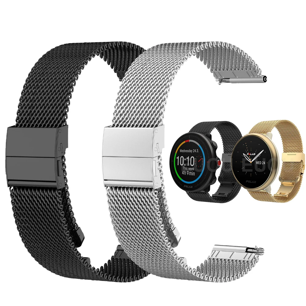 

For POLAR IGNITE 2 Metal Stainless Steel Mesh Belt Strap / VANTAGE M2 M / UNITE/ GRIT X Watch Band Wristband Bracelet Watchband
