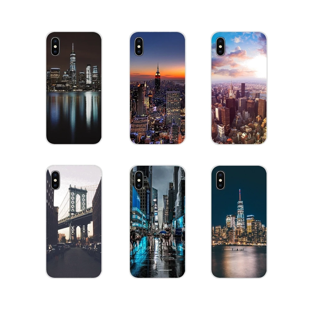 Мягкий прозрачный чехол для Samsung Galaxy J1 J2 J3 J4 J5 J6 J7 J8 Plus Prime 2018 2015 2016 NYC с изображением