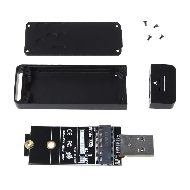 

Hard Drive Enclosure M2 SSD Case NVMe NGFF M.2 SSD Enclosure USB3.1 Type-C Gen2 for In-tel 2230 2242