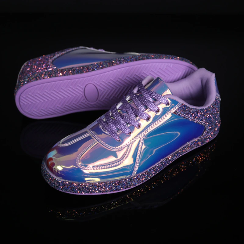 Женские блестящие туфли FLARUT для скейтборда женские удобные кроссовки на