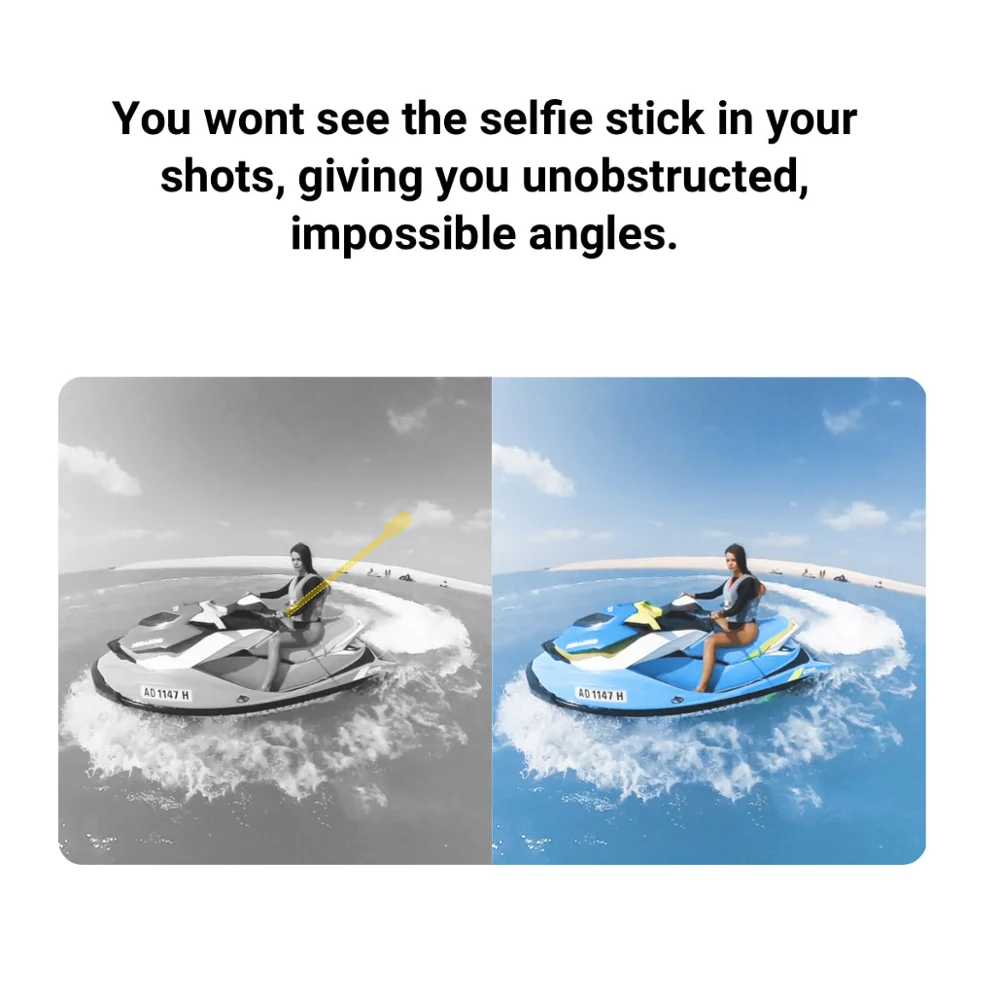

3m Ultra-Long Carbon Fiber Invisible Selfie Stick For Insta360 ONE X2 / ONE R / ONE X