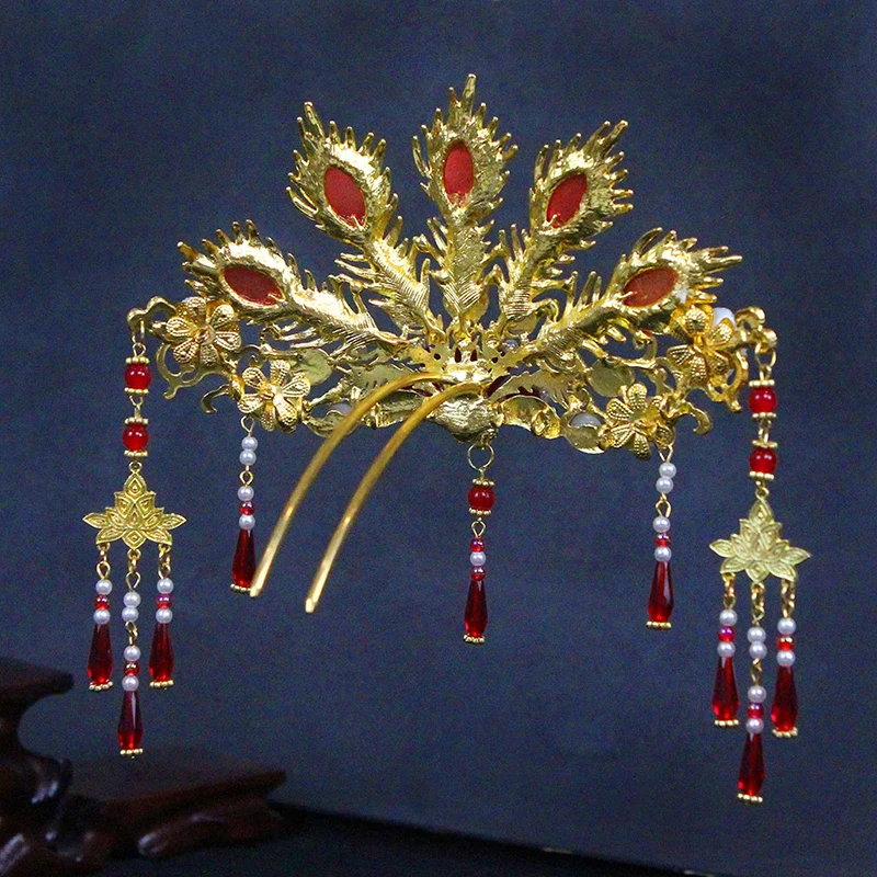 Диадема Феникса золотая корона для волос аксессуары женщин Винтажный свадебный