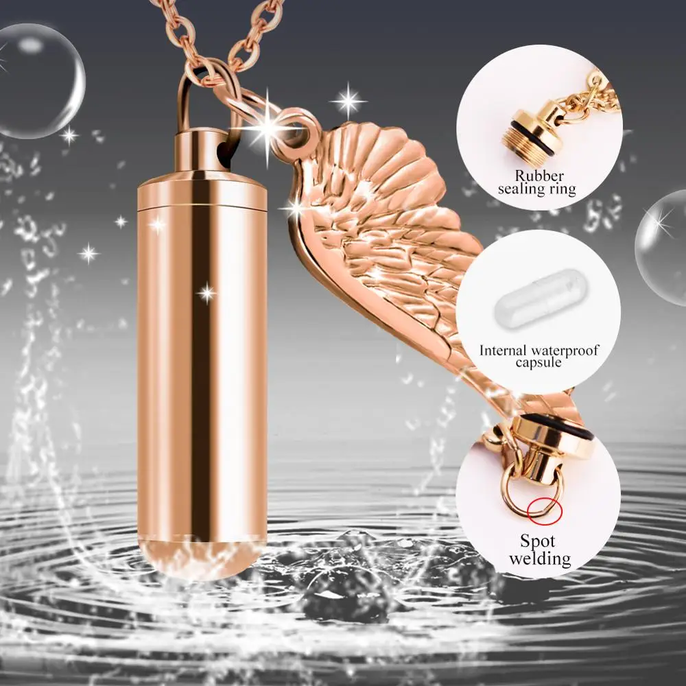 Флакон для духов женщин sotis подвеска в виде крыльев Ангела из розового золота