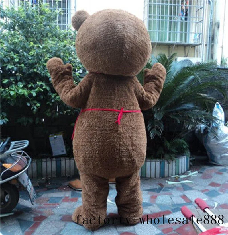 Костюм талисмана коричневого медведя Карнавальные меховые костюмы Вечерние с
