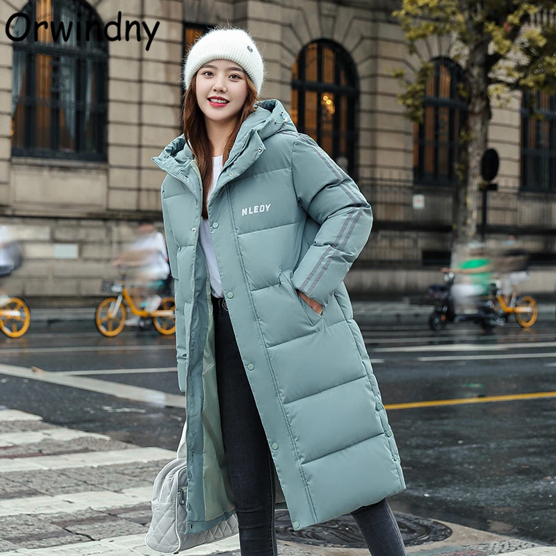 

Orwindny Warm Long Parkas Women Winter Thicken Jackets Female 2022 New Fashion Cotton Padded Clothing High Street Snow Wear