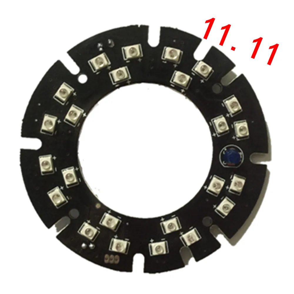 Диаметр 60 мм 24x SMD IR Светодиодный точечный светильник IR светодиодный щит для наружного водостойкого видеонаблюдения камера ночного видения дополнительный светильник