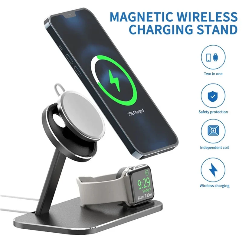 uslion 15w charger magnetic stent magnet phone holder for iphone 12 12mini 12pro max wireless charging stand free global shipping