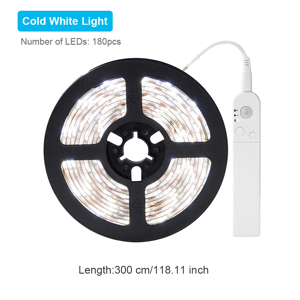 

Cabinet Motion Sensor Lighting Dimmable Lamp Strip Wireless LED Light Bar Cold White Light Night Lamp For Kitchen Wardrobe