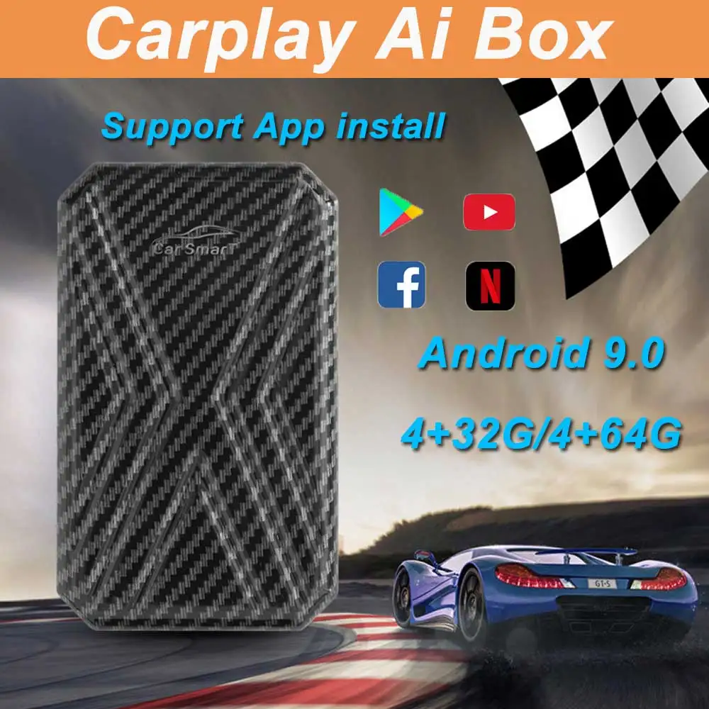 

Apple Carplay For VW Toyota Caravelle Beetle Multivan T6 Touareg AI Box TV Box Android 9.0 Auto Car Entertainment System 4G+64G