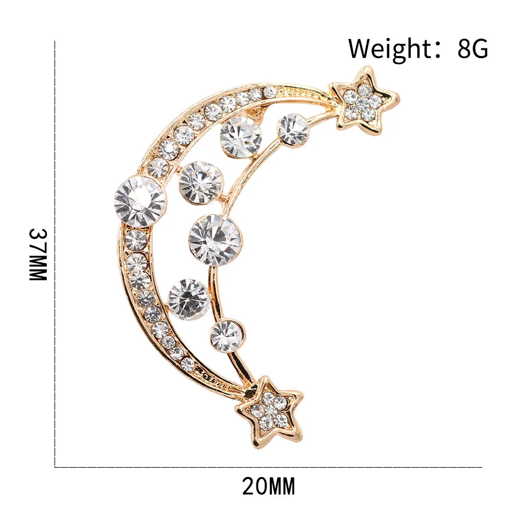 Высококачественная модная новинка жемчужные булавки и броши в форме Луны