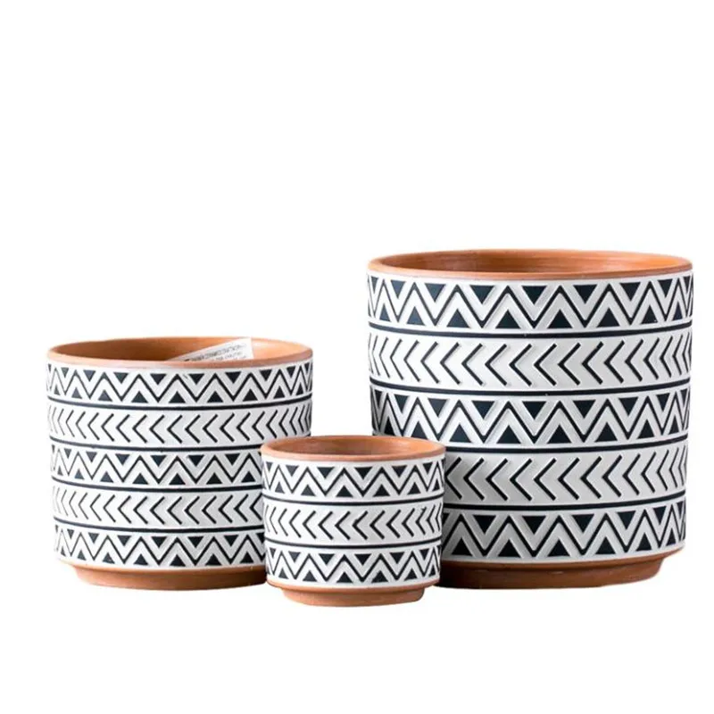 

Cutelife Nordic Ins Ceramic Flower Pot Geometry Round Vases For Decoration Green Plant Flower Pot Office Home Vases Decorative
