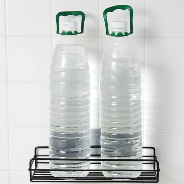 

Kitchen Bathroom Shower Caddy Shelf Wall Mount Corner Organizer Storage Rack JAN88