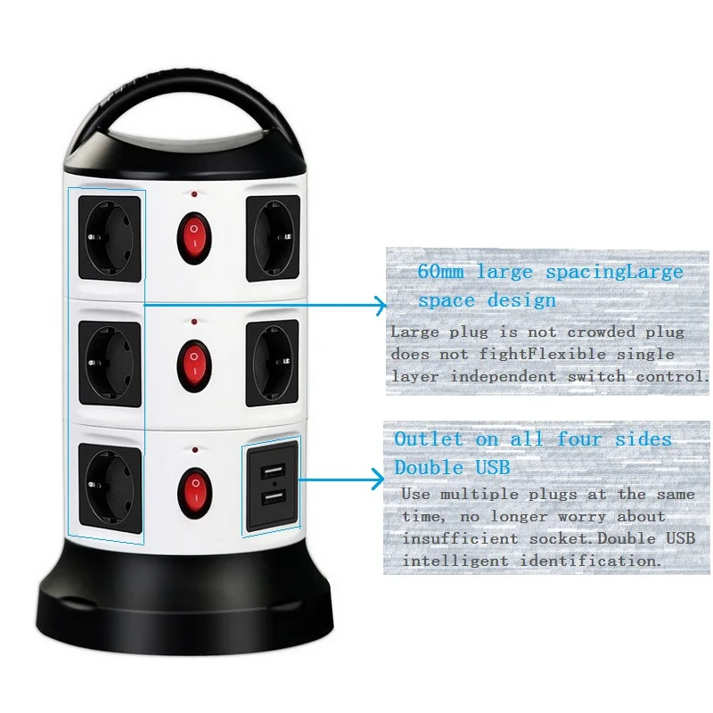 сетевой фильтр Вертикальная башня тип Мощность полоса защита от перегрузки