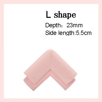 Pink L shape 4 шт./партия, детский силиконовый стол, угол стола, край, накладка на углы, безопасная защита для детей, защита от детей - Цвет: Pink L shape