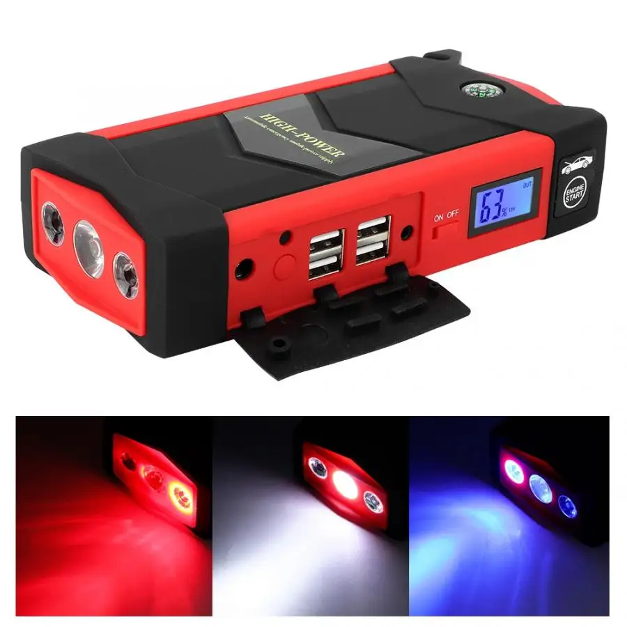 12 В 20000 мАч Многофункциональный цифровой дисплей Smart Jump Starter аварийный внешний