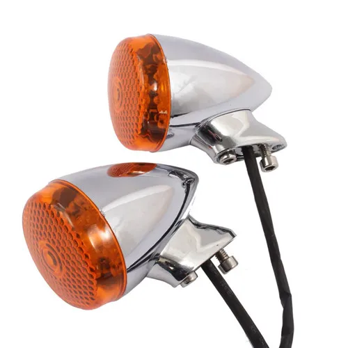 Хромированный мотоциклетный Передний + задний светодиодный поворотный сигнал 39