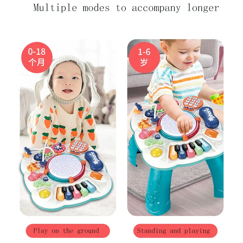 

Baby Music Game Table Piano Gifts for Children Baby Learning Table Multifunctional Early Childhood Educational Toy Patting Drum