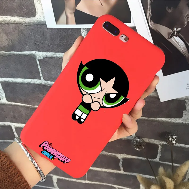 Powerpuff чехол для телефона для девочек huawei mate 20 P30 P20 P10 Pro Lite Plus силиконовый мягкий чехол мультяшный чехол buttercup bubbles - Цвет: Color 7Red