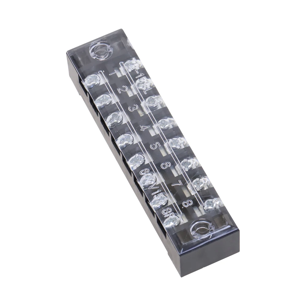 2 шт. винтовая Клеммная лента для электрического провода 600 В 25 А 8 позиций TB 2508|strip