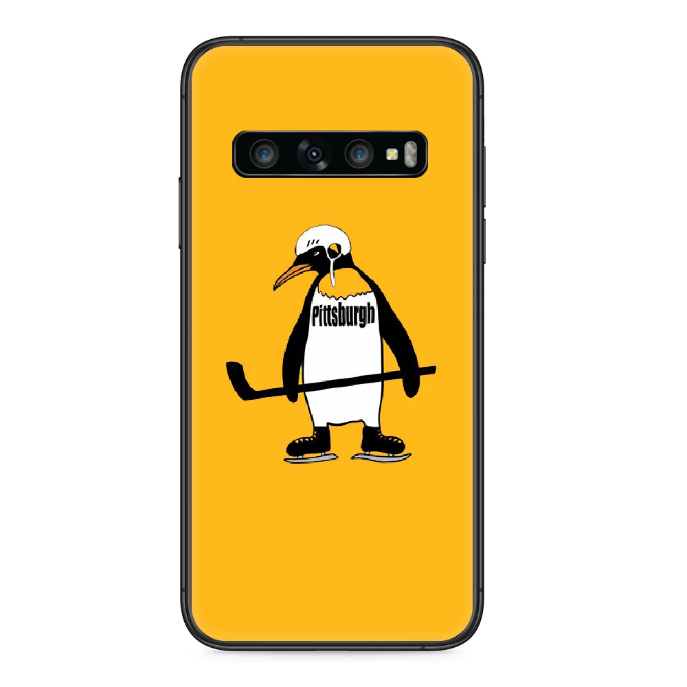 Подарочный чехол Pittsburgh Пингвин для телефона Samsung Galaxy S 10 20 3 4 5 6 7 8 9 Plus E Lite Uitra Черный
