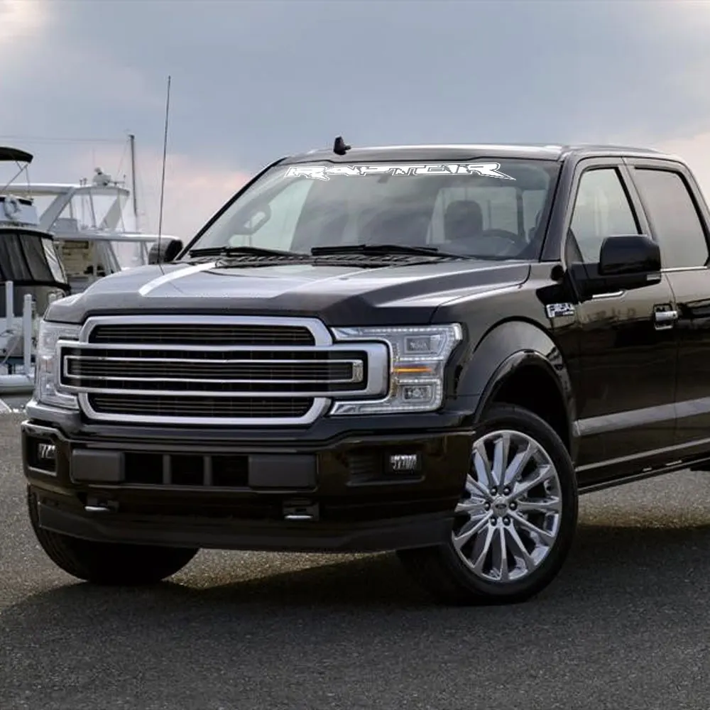 Наклейки на лобовое стекло для Ford F150 Raptor Pickup Графика Настраиваемый логотип Виниловые чехлы Декор наклейки для автомобилей Автоаксессуары.