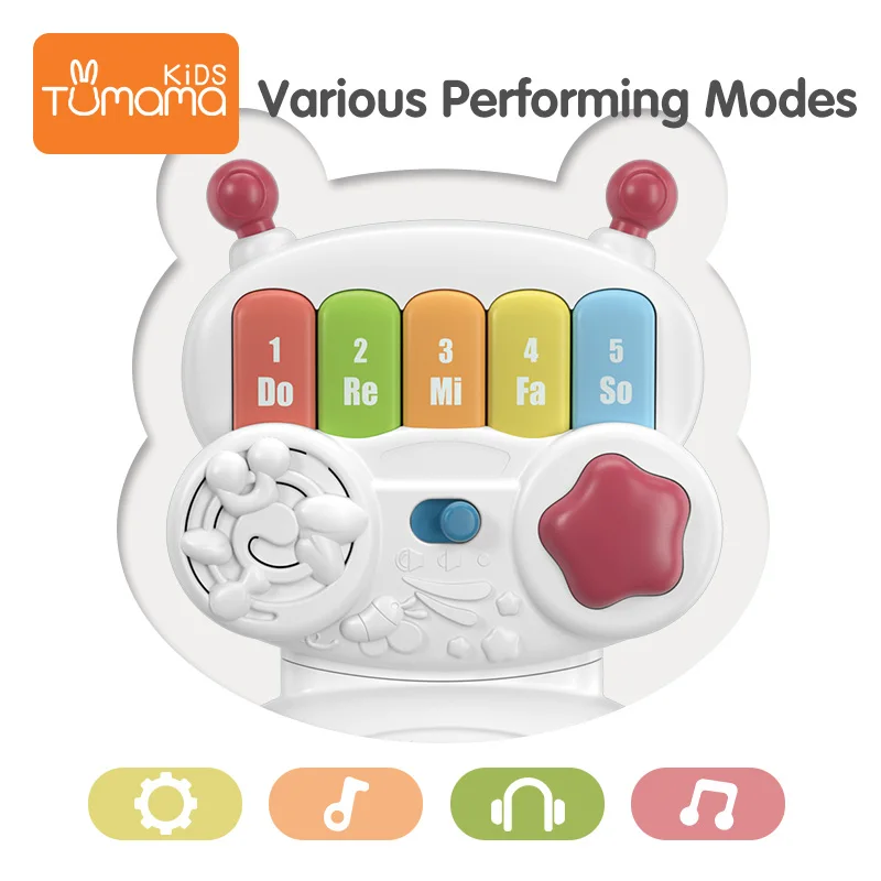 

Tumama Multifunctional Musical Toys Robot Piano Music Light Baby Toys 0-12 Educational Toys For Kids Musical Instruments