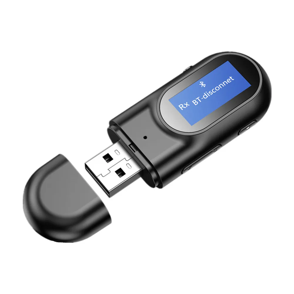 3 в 1 USB Bluetooth 5 0 ЖК-дисплей экран передатчик приемник громкой связи с AUX аудио