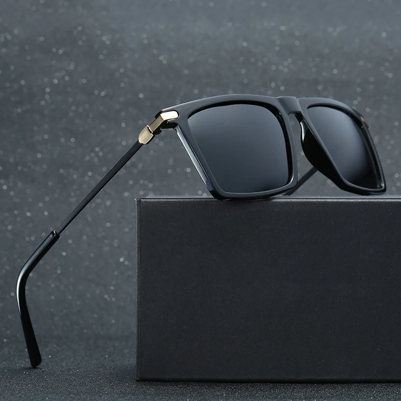 Новинка мужские солнцезащитные очки Polaroid модные в большой оправе телесные для