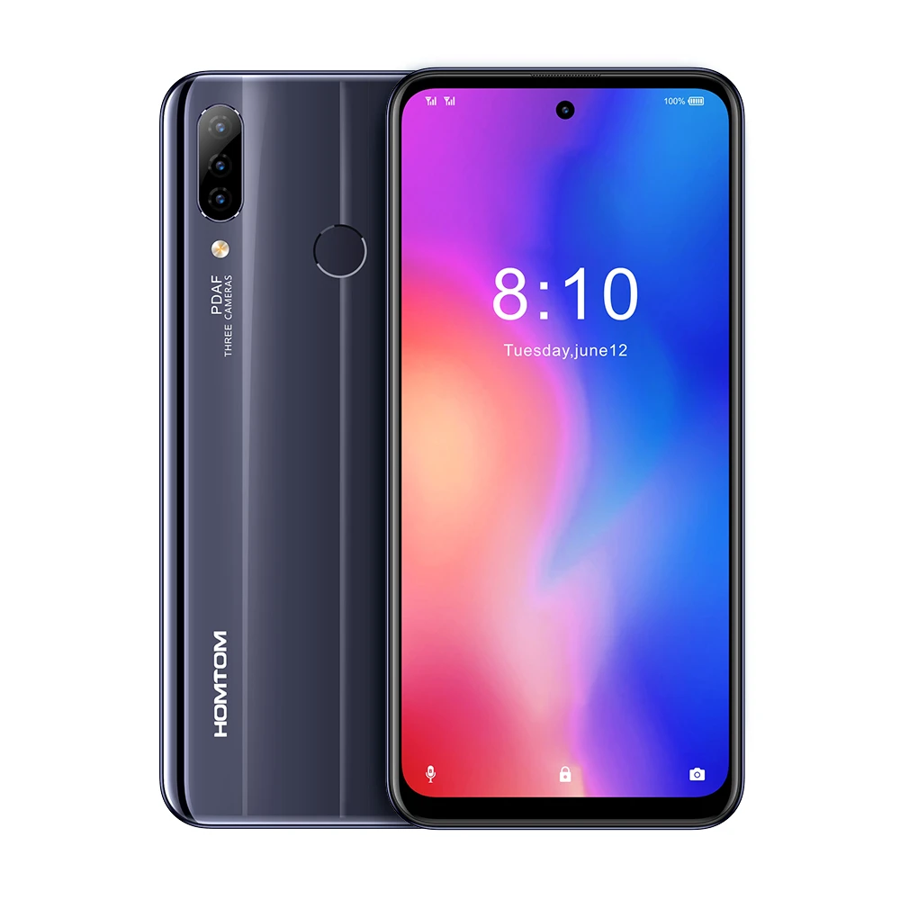 HOMTOM P30 pro 6,41 дюймов Android 9,0 мобильный телефон MT6763 Восьмиядерный 4 Гб 64 Гб задняя 13 МП Тройная камера смартфон
