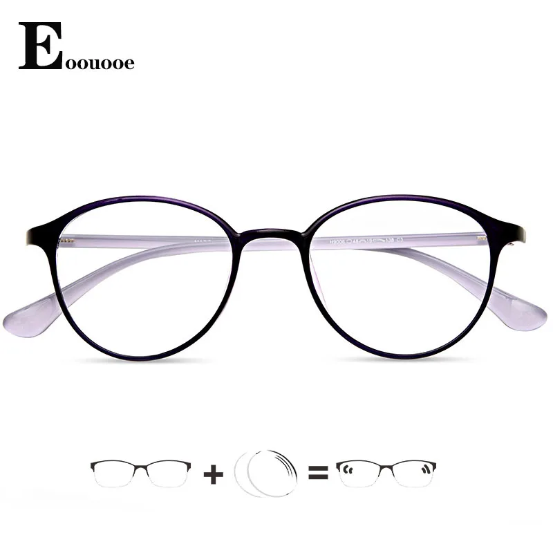 TR90 круглые очки оправа Для женщин солнцезащитные с защитой от УФ светильник
