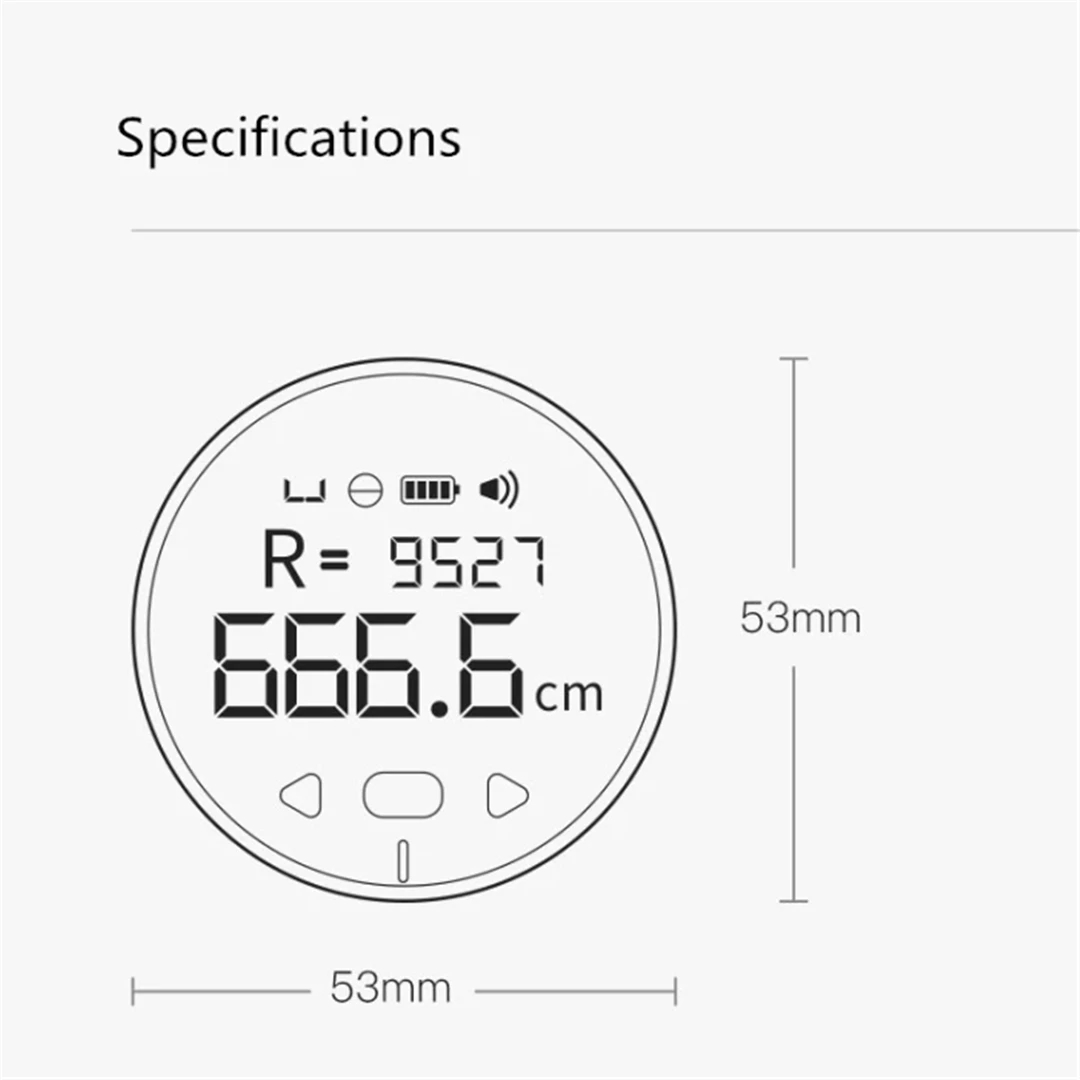 DUKA маленький Q электронный Правитель Лента ЖК-дисплей HD Экран Перезаряжаемые 200